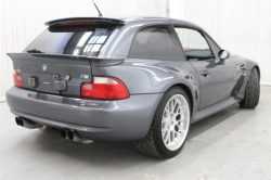 2001 BMW M Coupe in Steel Gray Metallic over Imola Red & Black Nappa - Rear 3/4