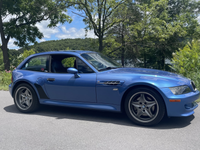 2001 BMW M Coupe in Estoril Blue Metallic over Estoril Blue & Black Nappa