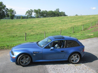 2001 BMW M Coupe in Estoril Blue Metallic over Estoril Blue & Black Nappa
