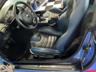 2001 BMW M Coupe in Estoril Blue Metallic over Estoril Blue & Black Nappa