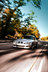 2001 BMW M Coupe in Titanium Silver Metallic over Laguna Seca Blue & Black Nappa