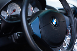 2002 BMW M Coupe in Estoril Blue Metallic over Estoril Blue & Black Nappa