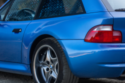 2002 BMW M Coupe in Estoril Blue Metallic over Estoril Blue & Black Nappa