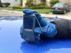 2002 BMW M Coupe in Estoril Blue Metallic over Estoril Blue & Black Nappa