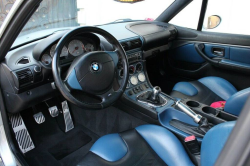 2002 BMW M Coupe in Titanium Silver Metallic over Estoril Blue & Black Nappa