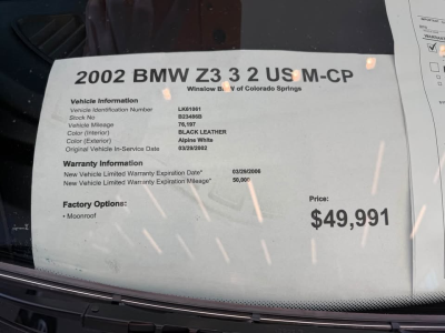 2002 BMW M Coupe in Alpine White 3 over Black Nappa