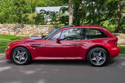 2002 BMW M Coupe in Imola Red 2 over Imola Red & Black Nappa