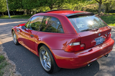 2002 BMW M Coupe in Imola Red 2 over Imola Red & Black Nappa
