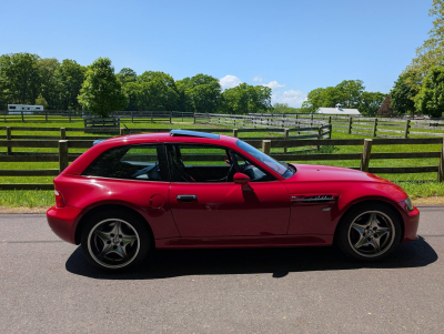 2002 BMW M Coupe in Imola Red 2 over Imola Red & Black Nappa