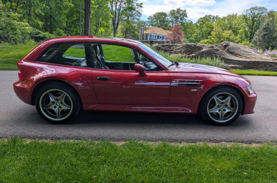 2002 BMW M Coupe in Imola Red 2 over Imola Red & Black Nappa