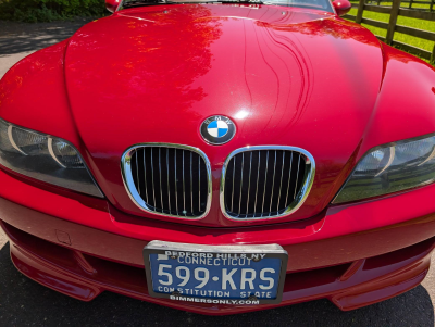 2002 BMW M Coupe in Imola Red 2 over Imola Red & Black Nappa