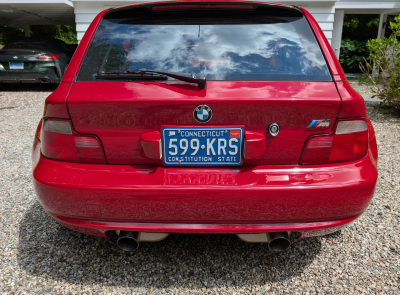 2002 BMW M Coupe in Imola Red 2 over Imola Red & Black Nappa