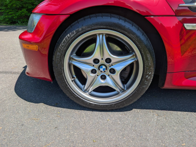 2002 BMW M Coupe in Imola Red 2 over Imola Red & Black Nappa