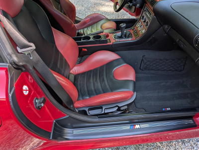 2002 BMW M Coupe in Imola Red 2 over Imola Red & Black Nappa