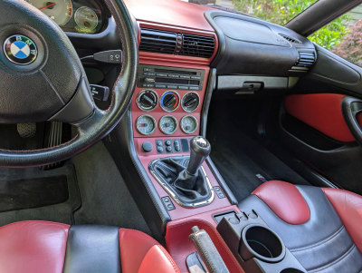 2002 BMW M Coupe in Imola Red 2 over Imola Red & Black Nappa