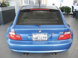 2002 BMW M Coupe in Estoril Blue Metallic over Black Nappa - Back