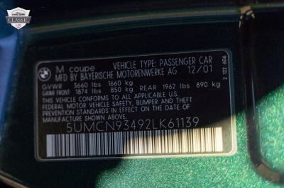2002 BMW M Coupe in Oxford Green 2 Metallic over Black Nappa