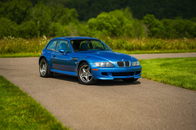 2002 BMW M Coupe in Estoril Blue Metallic over Estoril Blue & Black Nappa