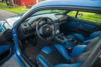 2002 BMW M Coupe in Estoril Blue Metallic over Estoril Blue & Black Nappa