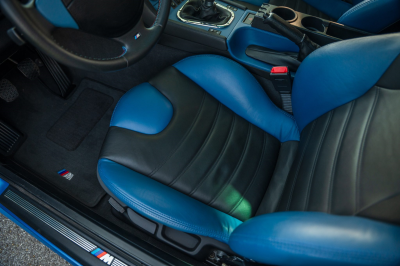 2002 BMW M Coupe in Estoril Blue Metallic over Estoril Blue & Black Nappa
