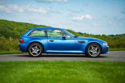 2002 BMW M Coupe in Estoril Blue Metallic over Estoril Blue & Black Nappa