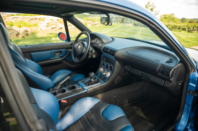 2002 BMW M Coupe in Estoril Blue Metallic over Estoril Blue & Black Nappa