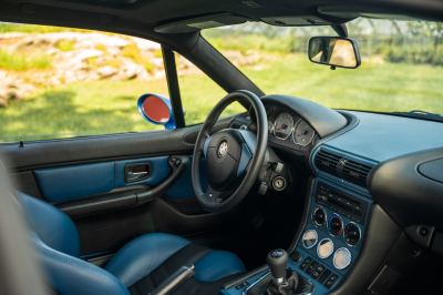2002 BMW M Coupe in Estoril Blue Metallic over Estoril Blue & Black Nappa
