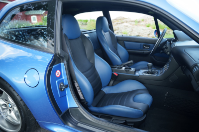 2002 BMW M Coupe in Estoril Blue Metallic over Estoril Blue & Black Nappa