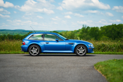 2002 BMW M Coupe in Estoril Blue Metallic over Estoril Blue & Black Nappa