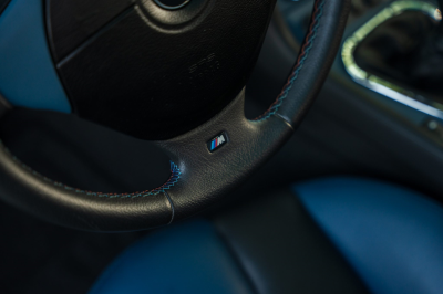 2002 BMW M Coupe in Estoril Blue Metallic over Estoril Blue & Black Nappa