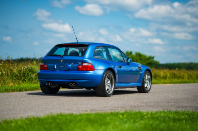 2002 BMW M Coupe in Estoril Blue Metallic over Estoril Blue & Black Nappa