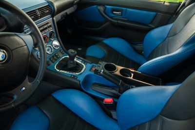 2002 BMW M Coupe in Estoril Blue Metallic over Estoril Blue & Black Nappa