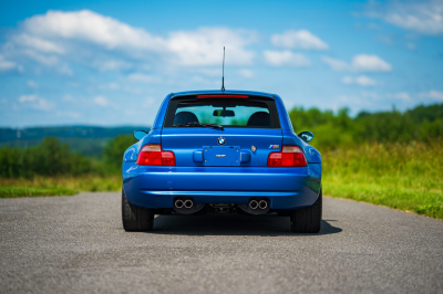 2002 BMW M Coupe in Estoril Blue Metallic over Estoril Blue & Black Nappa