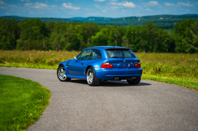 2002 BMW M Coupe in Estoril Blue Metallic over Estoril Blue & Black Nappa