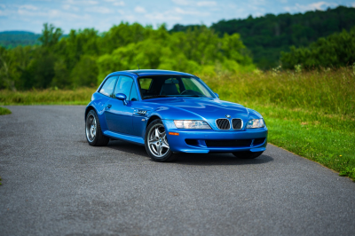 2002 BMW M Coupe in Estoril Blue Metallic over Estoril Blue & Black Nappa