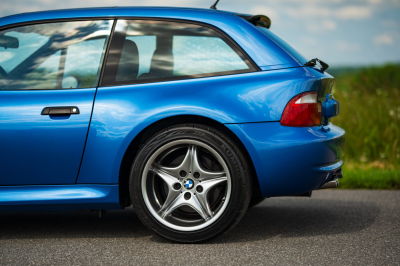 2002 BMW M Coupe in Estoril Blue Metallic over Estoril Blue & Black Nappa