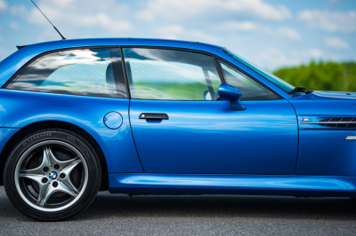 2002 BMW M Coupe in Estoril Blue Metallic over Estoril Blue & Black Nappa