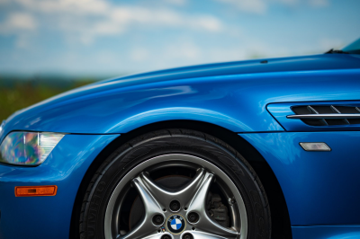 2002 BMW M Coupe in Estoril Blue Metallic over Estoril Blue & Black Nappa