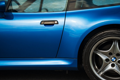 2002 BMW M Coupe in Estoril Blue Metallic over Estoril Blue & Black Nappa