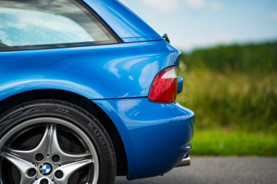 2002 BMW M Coupe in Estoril Blue Metallic over Estoril Blue & Black Nappa