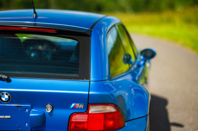 2002 BMW M Coupe in Estoril Blue Metallic over Estoril Blue & Black Nappa