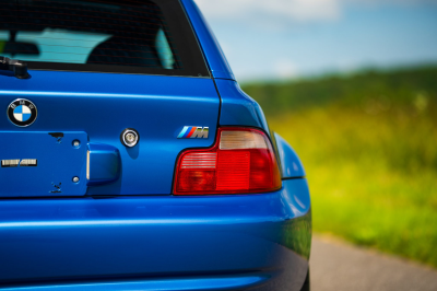 2002 BMW M Coupe in Estoril Blue Metallic over Estoril Blue & Black Nappa
