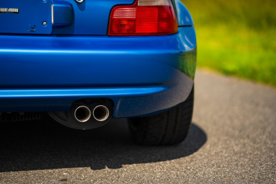 2002 BMW M Coupe in Estoril Blue Metallic over Estoril Blue & Black Nappa