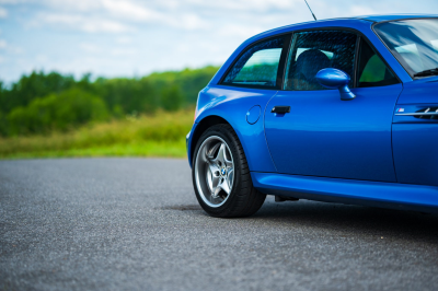 2002 BMW M Coupe in Estoril Blue Metallic over Estoril Blue & Black Nappa