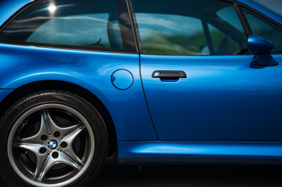 2002 BMW M Coupe in Estoril Blue Metallic over Estoril Blue & Black Nappa
