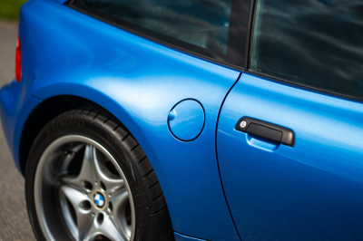 2002 BMW M Coupe in Estoril Blue Metallic over Estoril Blue & Black Nappa