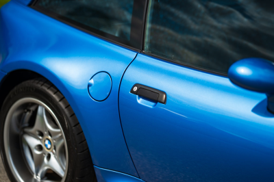 2002 BMW M Coupe in Estoril Blue Metallic over Estoril Blue & Black Nappa