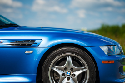 2002 BMW M Coupe in Estoril Blue Metallic over Estoril Blue & Black Nappa