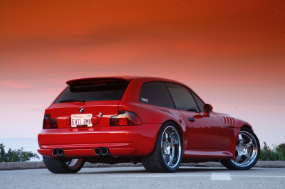 2002 BMW M Coupe in Imola Red 2 over Black Nappa