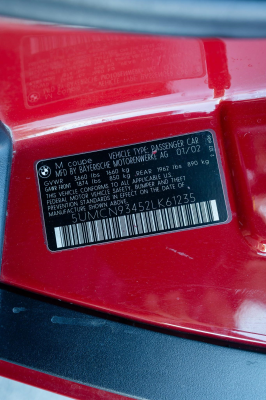 2002 BMW M Coupe in Imola Red 2 over Black Nappa